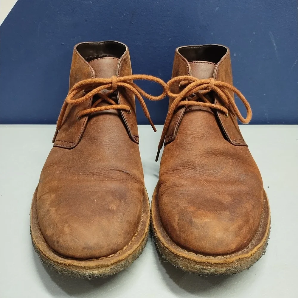 UGG Groveland Chukka Boots Men's US 9.5 Brown Upper Leather Cozy Lace Up 1105529